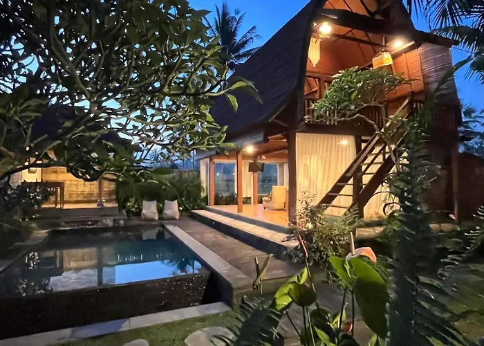 Shri Wedari Private Pool With Ricefield View