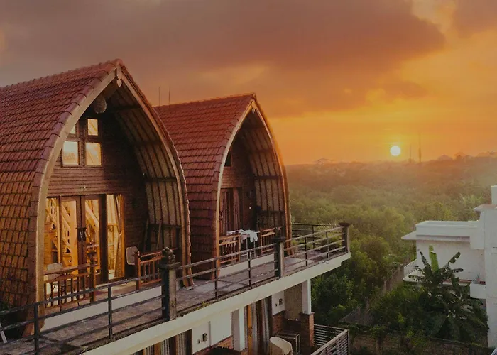 Murna House 2, Rooftop Balinese Wooden House 360 Sunrise To Sunset View
