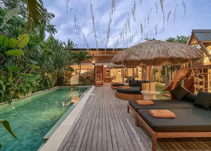 Incredible Family Villa With Water Slide Beachside