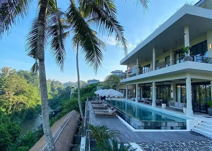 Luxury 6Br Ubud Villa River View Pool And Jungle