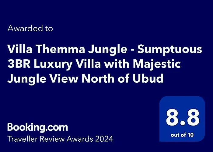 Villa Themma Jungle - Sumptuous 3Br Luxury Villa With Majestic Jungle View In North Of Ubud