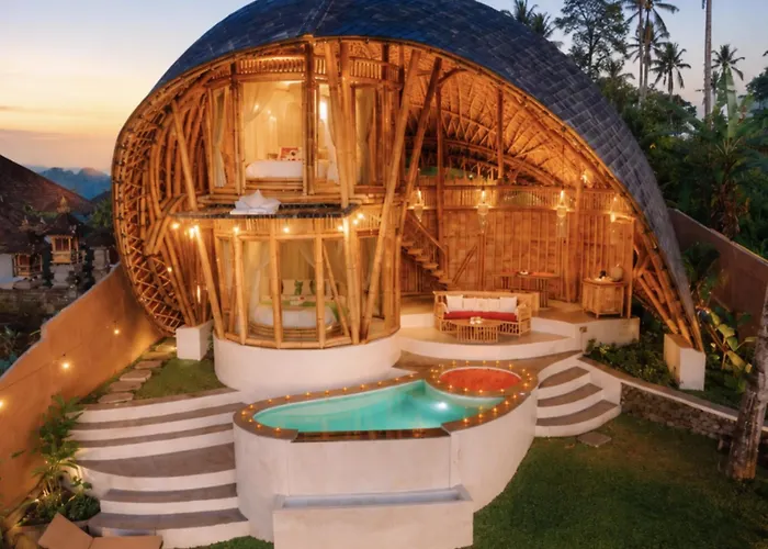 The Mundis Bali Villa - Bamboo Retreat With Private Pool & Mount Agung View